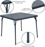 Flash Furniture Mindy Kids Navy 5 Piece Folding Table and Chair Set - Image 4