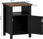 ChooChoo Farmhouse Nightstands Set of 2, Rustic Vintage End Side Table - Image 3