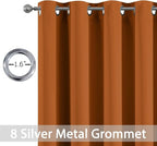 Yakamok Room Darkening Curtains 52x72 inch Length Burnt Orange-Living Room | 2 - Image 2