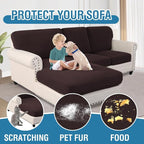 H.VERSAILTEX Sectional Couch Covers 6 Pieces Stretch Sofa Covers - Image 7