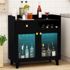 COCO DESIGN Small Bar Cabinet, Farmhouse Buffet Coffee Sideboard by COCO+DESIGN