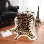 Leopard Print Rug Faux Fur Cowhide Skin Rug Animal Printed Area Rug Carpet - Image 2