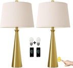 Oneach 25.75" 3-Way Dimmable Touch Control Modern USB Table Lamp Set of 2 - Image 8