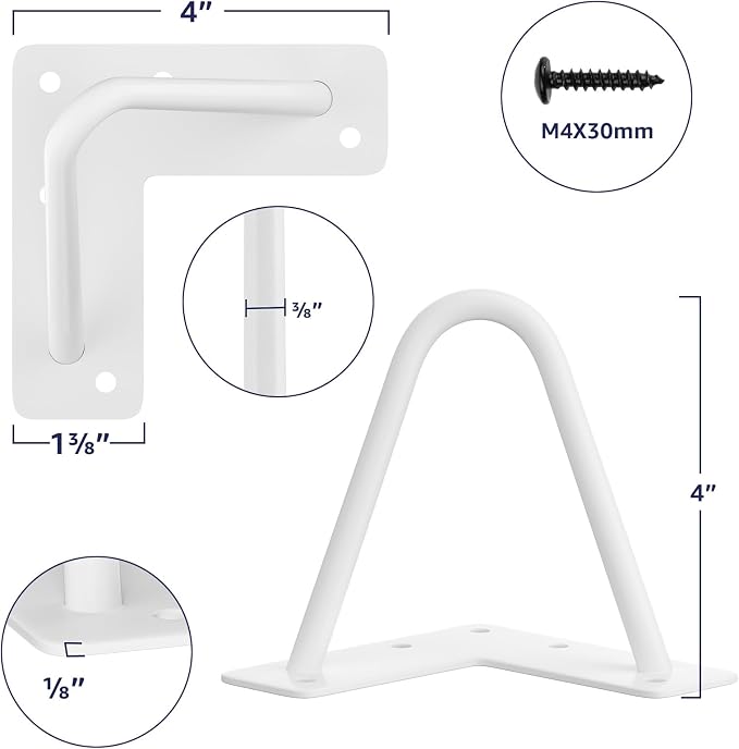 SMARTSTANDARD 4 Inch Heavy Duty Hairpin Furniture Legs, Metal Home DIY Projects - Image 2