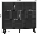 YAHARBO 10 Cube Bookshelf, 3 Tier Bookcase - Image 3