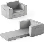 Kids Couch, 2-in-1 Toddler Chair Comfy 1-3 Years Old, Convertible Kids Chair by Enjoyabetterchildhood
