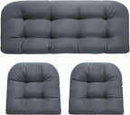 DANGHOOGY Wicker Chair Cushions, Waterproof Outdoor Loveseat Cushions by DANGHOOGYFurnitureCushions