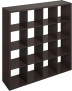 Furinno Simple Cube Storage Organizer, 16-Cube Display Shelf, Open Back - Image 6
