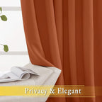 NICETOWN Burnt Orange Blackout Curtain - Image 5