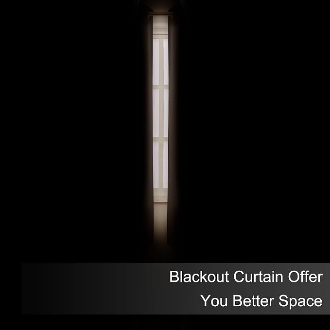 Blackout Curtains 52 x 45 inch/Chocolate Brown Curtains Set of 2 Panels/Thermal - Image 3