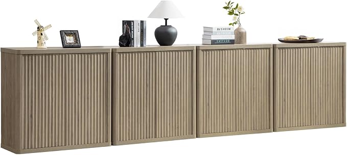SICOTAS Buffet Cabinet with Storage 138.4" Sideboard Accent Modern Credenza by SICOTAS