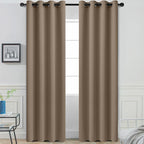 Yakamok Room Darkening Curtains 52x84 inch Length Khaki-Living Room | 2 panels by Yakamok