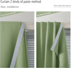 Thermal Blackout Curtains with Self-Adhesive Tape, No Rod No Drill Easy Install - Image 6