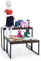 Displays2go Rustic Wooden Nesting Display Tables - Image 2