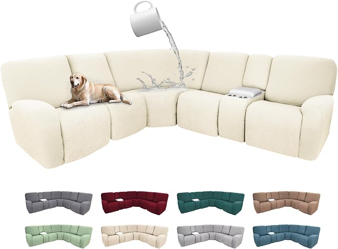 100% Waterproof Sectional Recliner Couch Covers by ROFASVCO