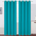 Blackout Curtains 52 x 90 Inch Long Teal Curtains Set of 2 Panels Room by Lemomo