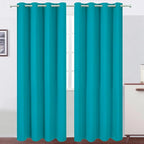 Blackout Curtains 52 x 90 Inch Long Teal Curtains Set of 2 Panels Room by Lemomo