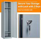 Metal Locker for Home, Dressing Room, Lockable Locker Cabinet - Image 7