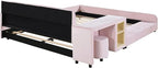 SOFTSEA Queen Upholstered Grounded Bed, Mother & Child Platform Bed - Image 8