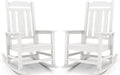 SERWALL Oversized Outdoor Rocking Chair Set of 2, HDPE Outdoor Rocking Chair by SERWALL