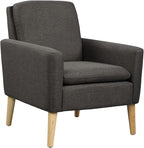 Modern Accent Chair for Living Room, Comfy Upholstered Linen Fabric Single Sofa by Lohoms