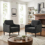 2PCS Mid Century Modern Accent Chair, Chenille Fabric Armchair by Unknown
