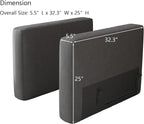 EASE MOOSE Armrest Module for Modular Sectional Sofa, Faux Leather Side - Image 3