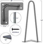 SMARTSTANDARD 12 Inch Heavy Duty Hairpin Furniture Legs, Metal Home DIY Projects - Image 2