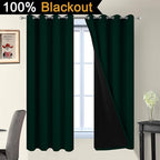 Yakamok Pine Tree Green 100% Blackout Curtains 63 Inches Long 52" Wide | - Image 3