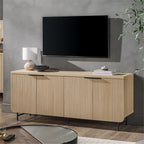 Walker Edison Reema Fluted 4-Door Kitchen Sideboard Buffet Console, 69 Inch - Image 2