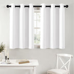 MIULEE Blackout Curtains for Bedroom 2 Panels 40 x 36 Inch Long Pure White | by MIULEE