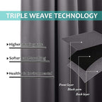 NICETOWN Grey 100% Blackout Curtains 2 Panels - Image 6