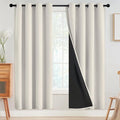 SimpleHome Cream 100% Blackout Curtains Room Darkening Living Room 72 Inch | by SimpleHome