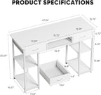 DUMOS 48" Small Computer Home Office Desk - Image 3