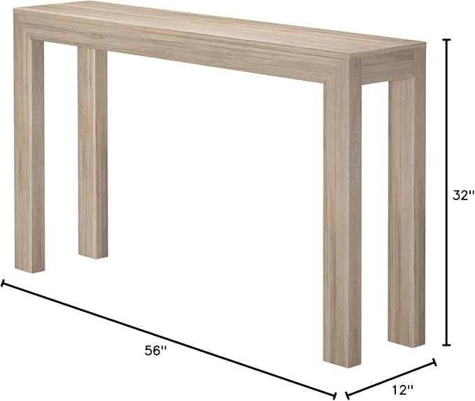 Plank+Beam Modern 56 Inch Console Table, Solid Pine Wood Entryway Table - Image 2