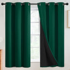 SimpleHome Dark Green 100% Blackout Curtains Room Darkening Living Room 63 | by SimpleHome