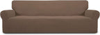 Easy-Going Stretch 4 Seater Oversized Sofa Couch Cover Brown | 1-Piece Extra by Easy-Going