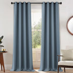 Yakamok Room Darkening Curtains 52x108 inch Length Stone Blue-Living Room | 2 by Yakamok