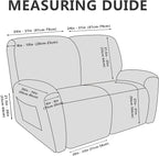 ANARACHON Leather Look Loveseat Recliner Covers Stay in Place 6-Piece Recliner - Image 3