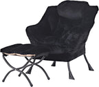 Tiita Lazy Chair with Ottoman, Comfy Leisure Sofa Armchair with Ottoman by TiitaHome