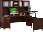 Bush Home 72-Inch L-Shaped Sit to Stand Desk by BushHome