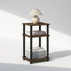 Furinno Just 3-Tier Turn-N-Tube Open Storage Nightstand, Plastic Poles - Image 4