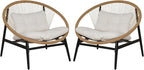Grand patio Oversized Outdoor Chairs Set of 2, Wicker Patio Chairs - Image 5