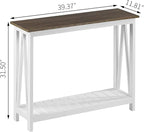 ChooChoo Farmhouse Console Table, Rustic Vintage Narrow Sofa Table - Image 2