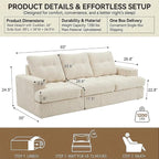 85" Corduroy 3 Seater Sofa in a Box, High-Density Foam Couch, No Assembly - Image 2