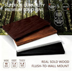 Solid Wood Floating Shelves, 15in Finished Real Wood Wall Shelves - Image 2