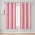 Pink Blackout Curtains 34 x 63 Inch Length/Set of 2 Curtain Panels/Thermal by Lemomo