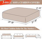 LA MEACK Couch Cushion Covers Seat Cushion Cover Stretch Couch Cover Separate - Image 6