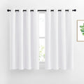 NICETOWN 50% Blackout White Curtain Set, Modern Design Solid Grommet by NICETOWN