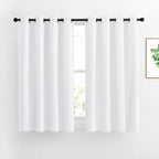 NICETOWN White Small Window Curtain 54 inches Length by NICETOWN